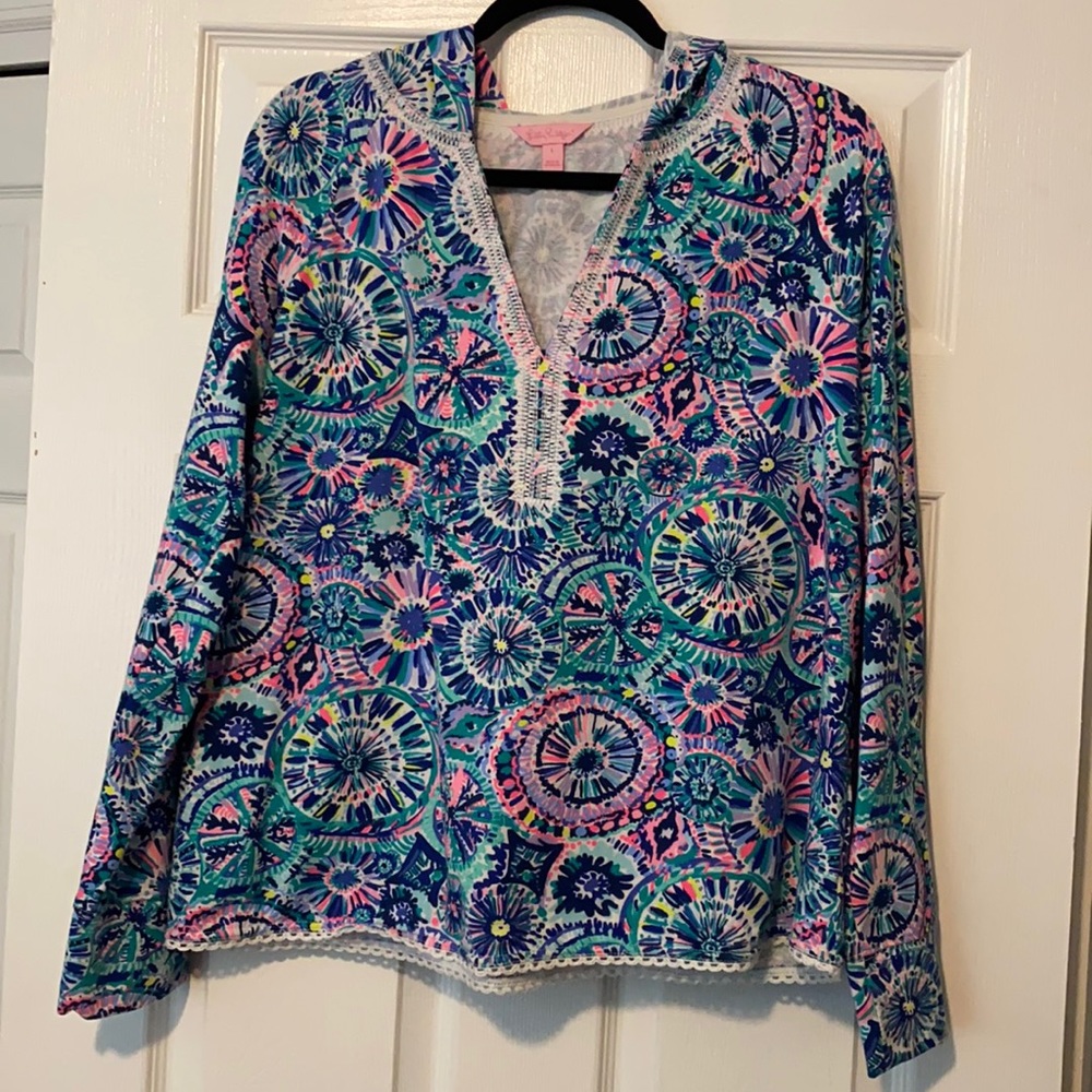Like New Lilly Pulitzer Pop Over Hoodie